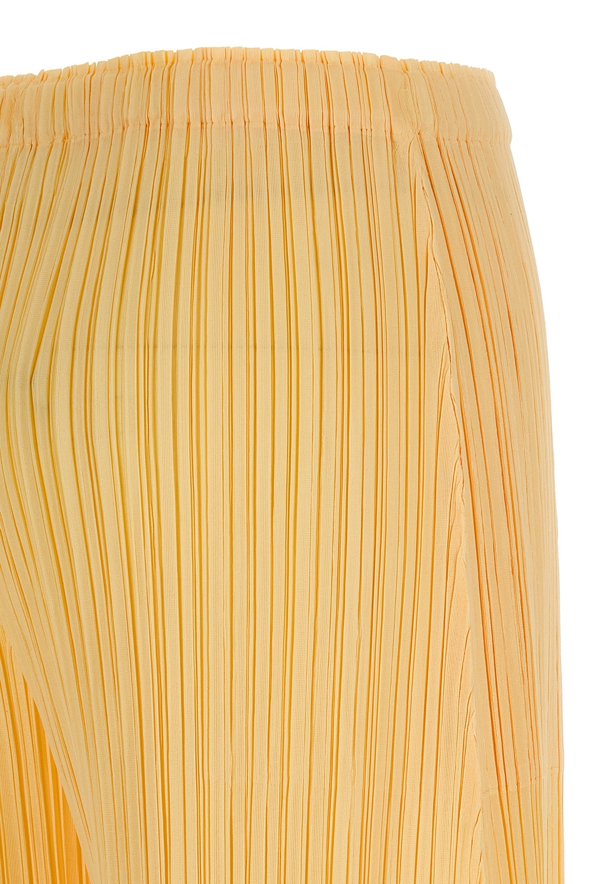 Issey Miyake Pleats Please  'mellow Pleats' Pants In Yellow