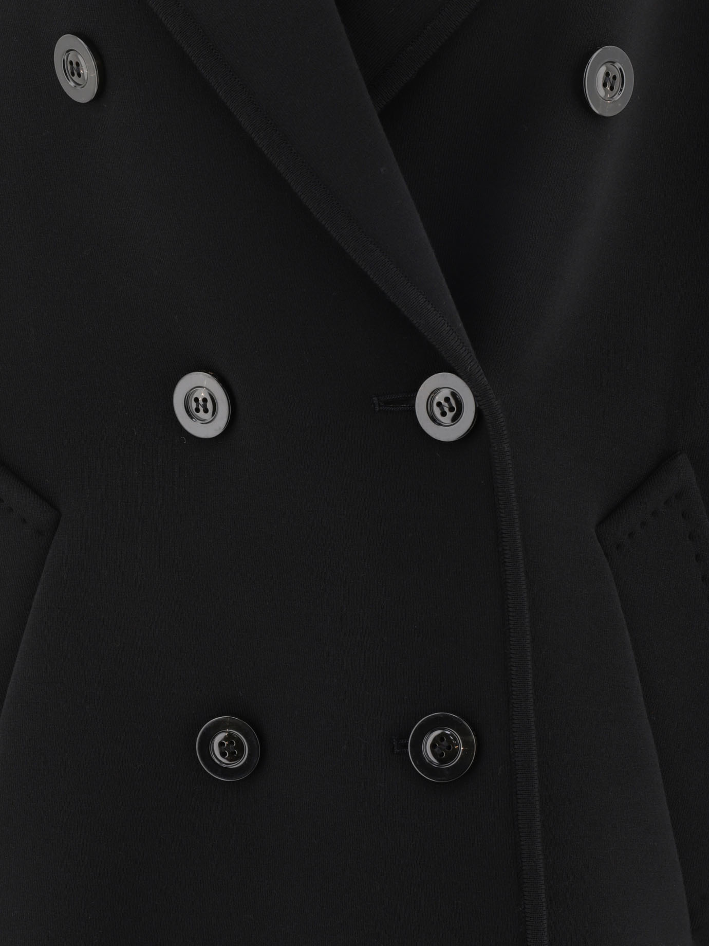 Max Mara Double-breasted Button-up Coat In Black