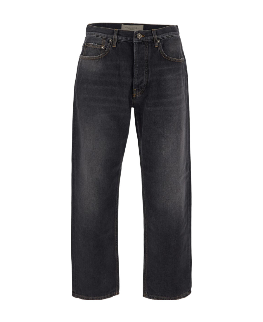 Golden Goose Stonewashed Effect Loose Skate Fit Cory Jeans 20cm In Black