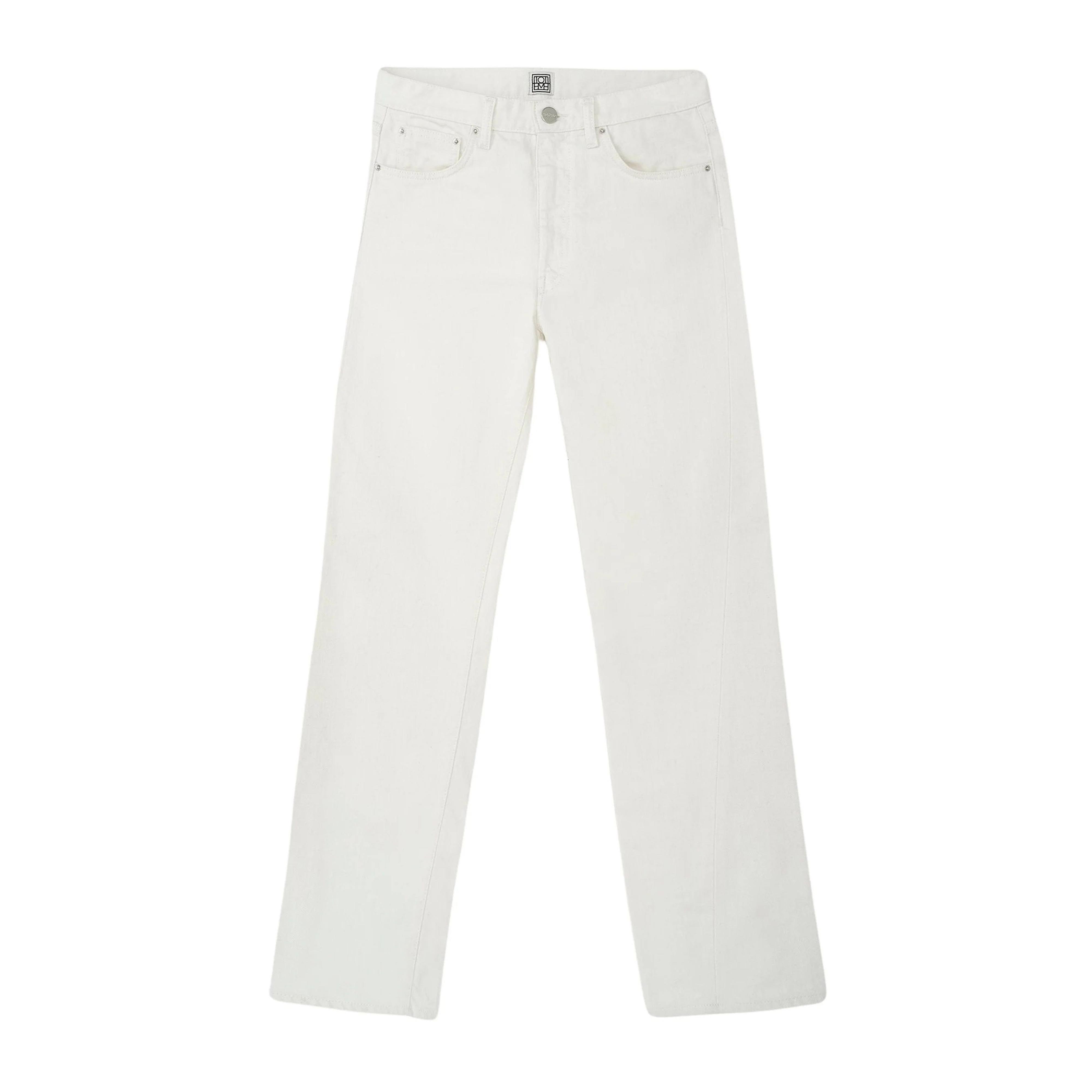 Totême Jeans With Belt Loops In White