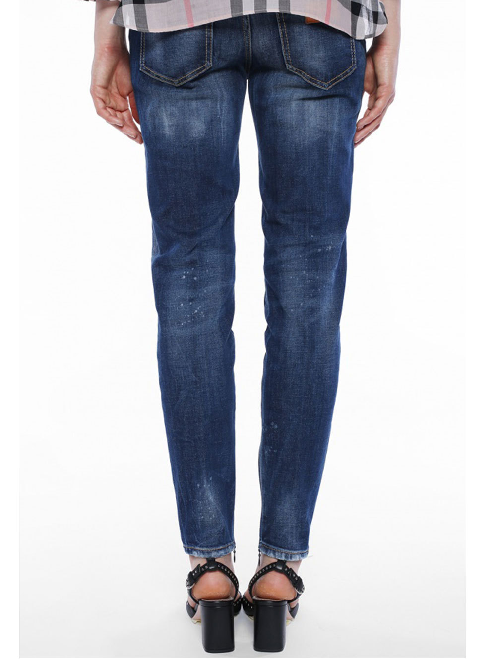Dsquared2 Belt Ring Denim Trousers In Blue