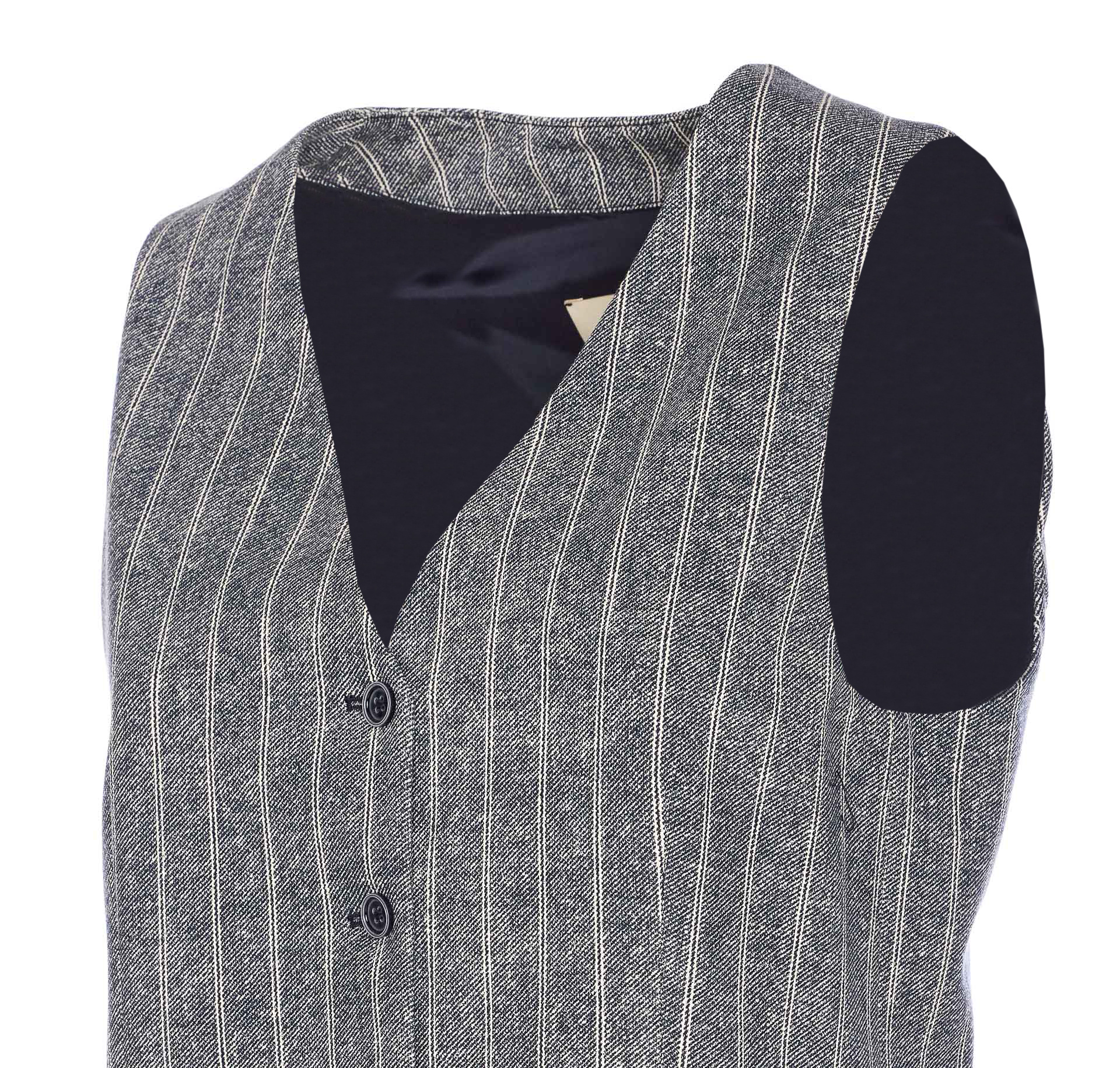 Circolo 1901 Pinstriped Waistcoat In Gray