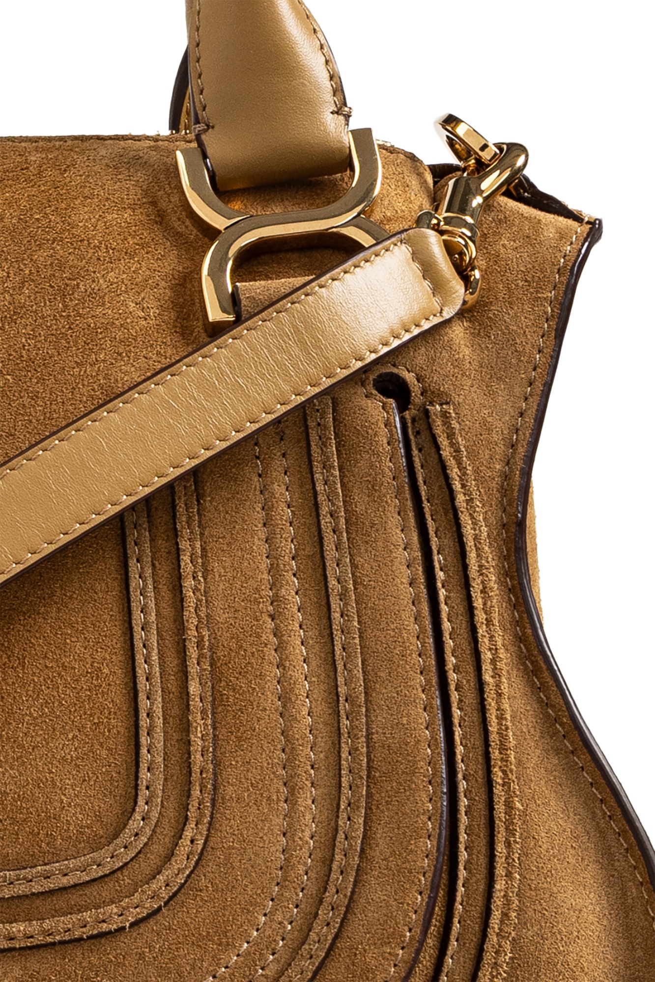 Chloé Medium Flap Shoulder Bag In Sand