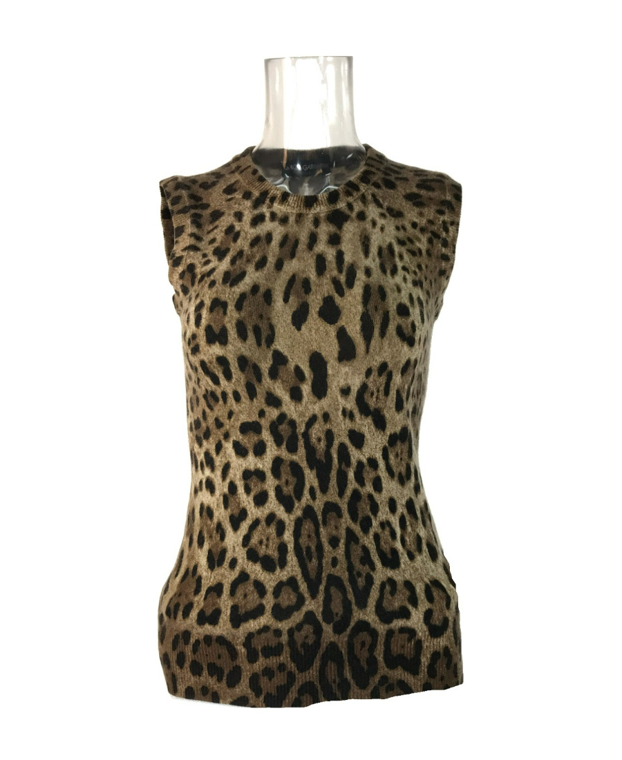 DOLCE & GABBANA SLEEVELESS KNITTED PULLOVER