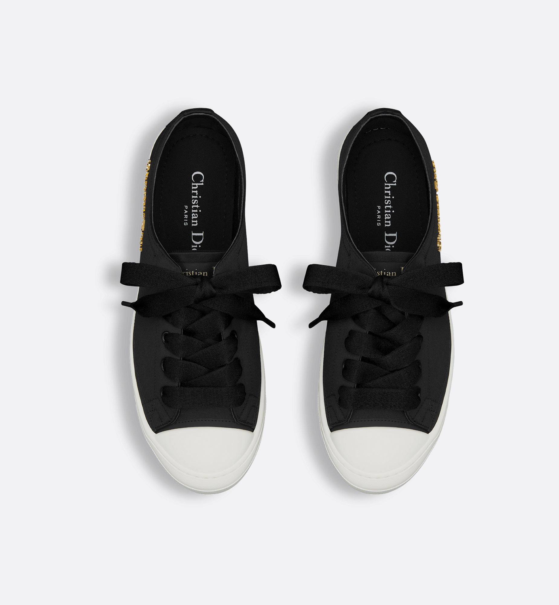 Dior Lucky Satin Sneaker In Black