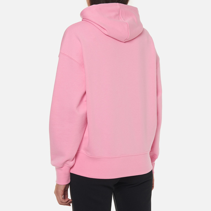 Msgm Logo-print Pullover Hoodie In Pink