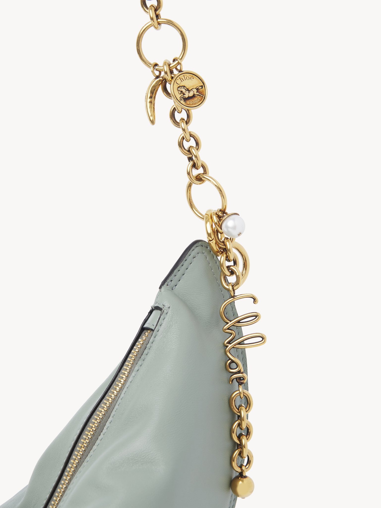 Chloé Sea Green Nappa Leather Chloe Icons Shoulder Bag