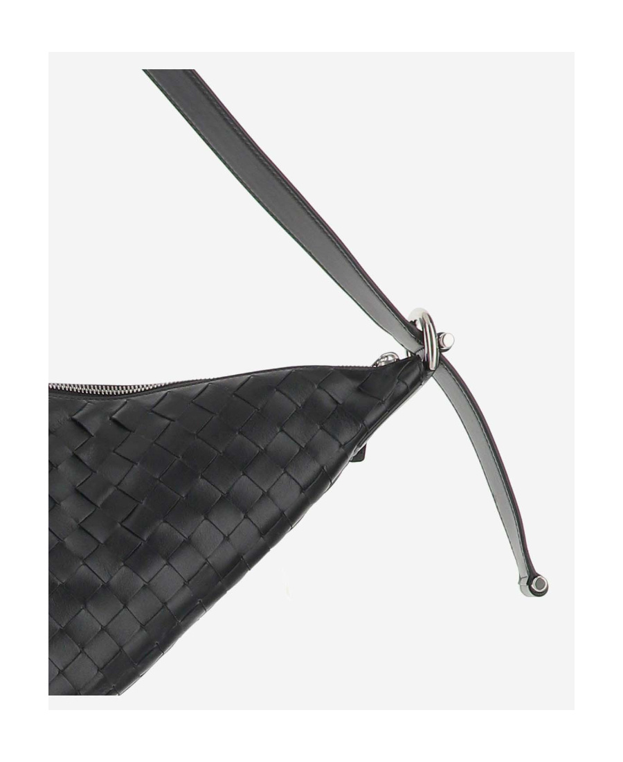 Bottega Veneta Virgule Cross Body Bag In Black