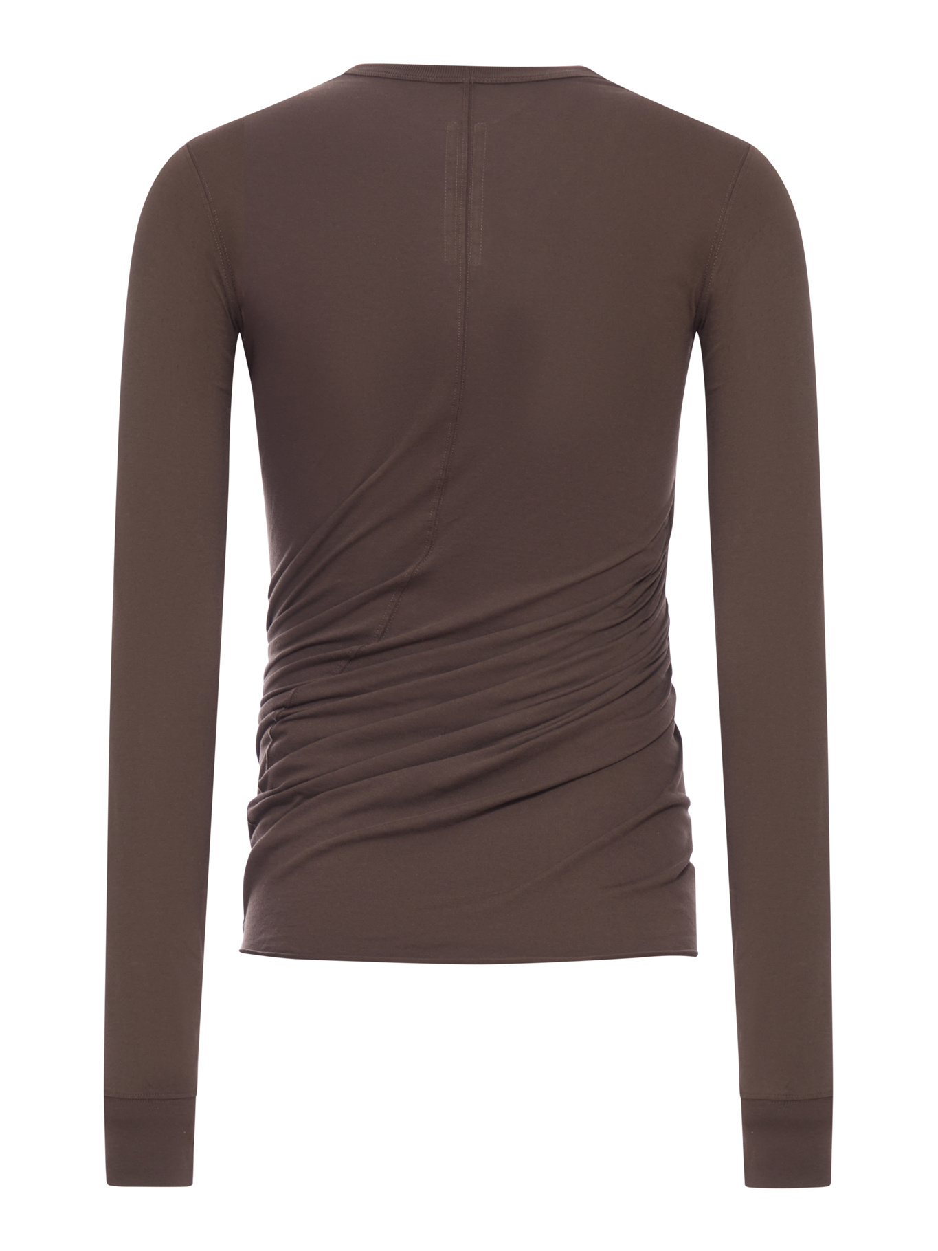 Rick Owens Long-sleeve Cotton T-shirt In Brown