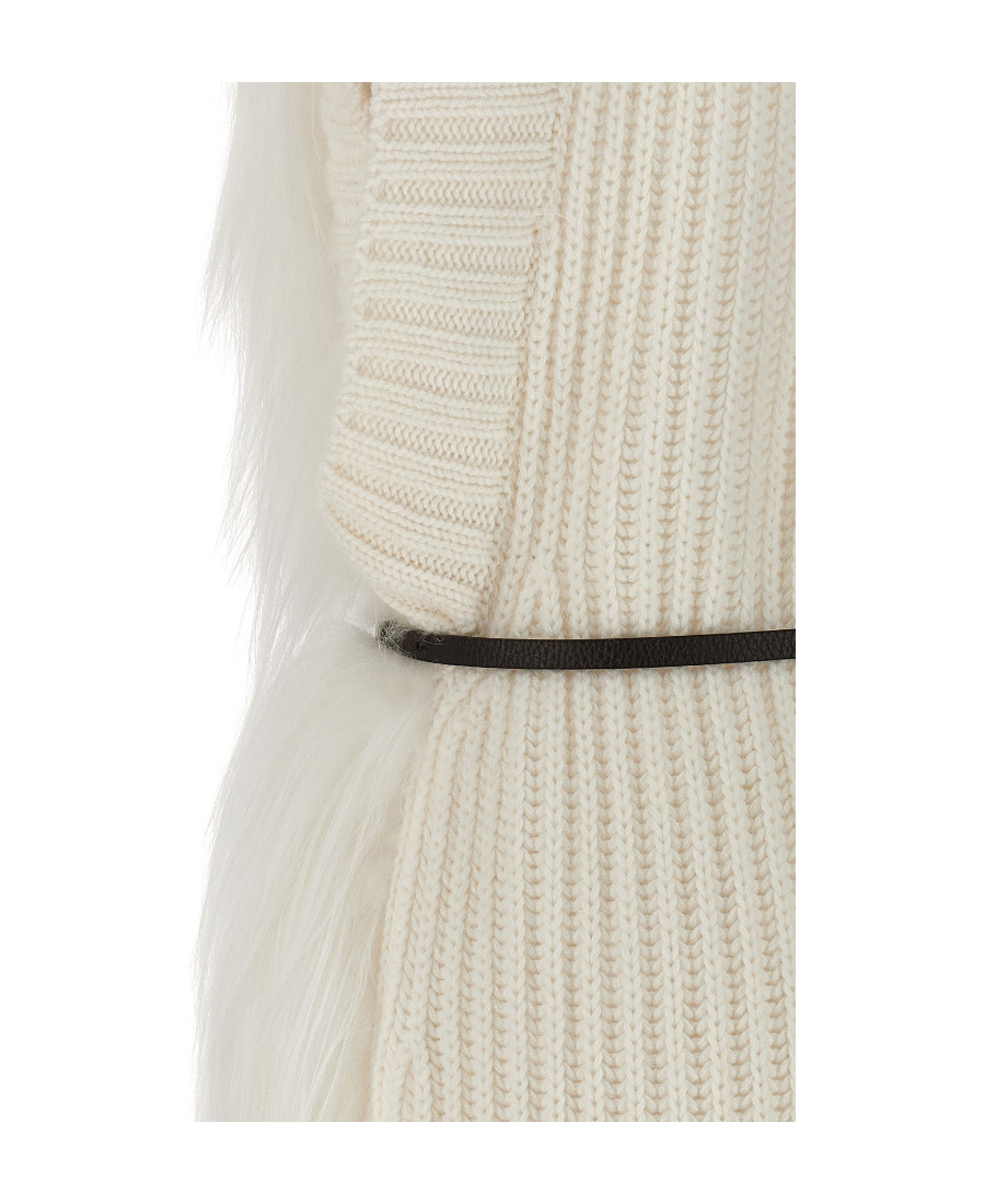 Shop Fabiana Filippi V-neck Panelled Gilet In White