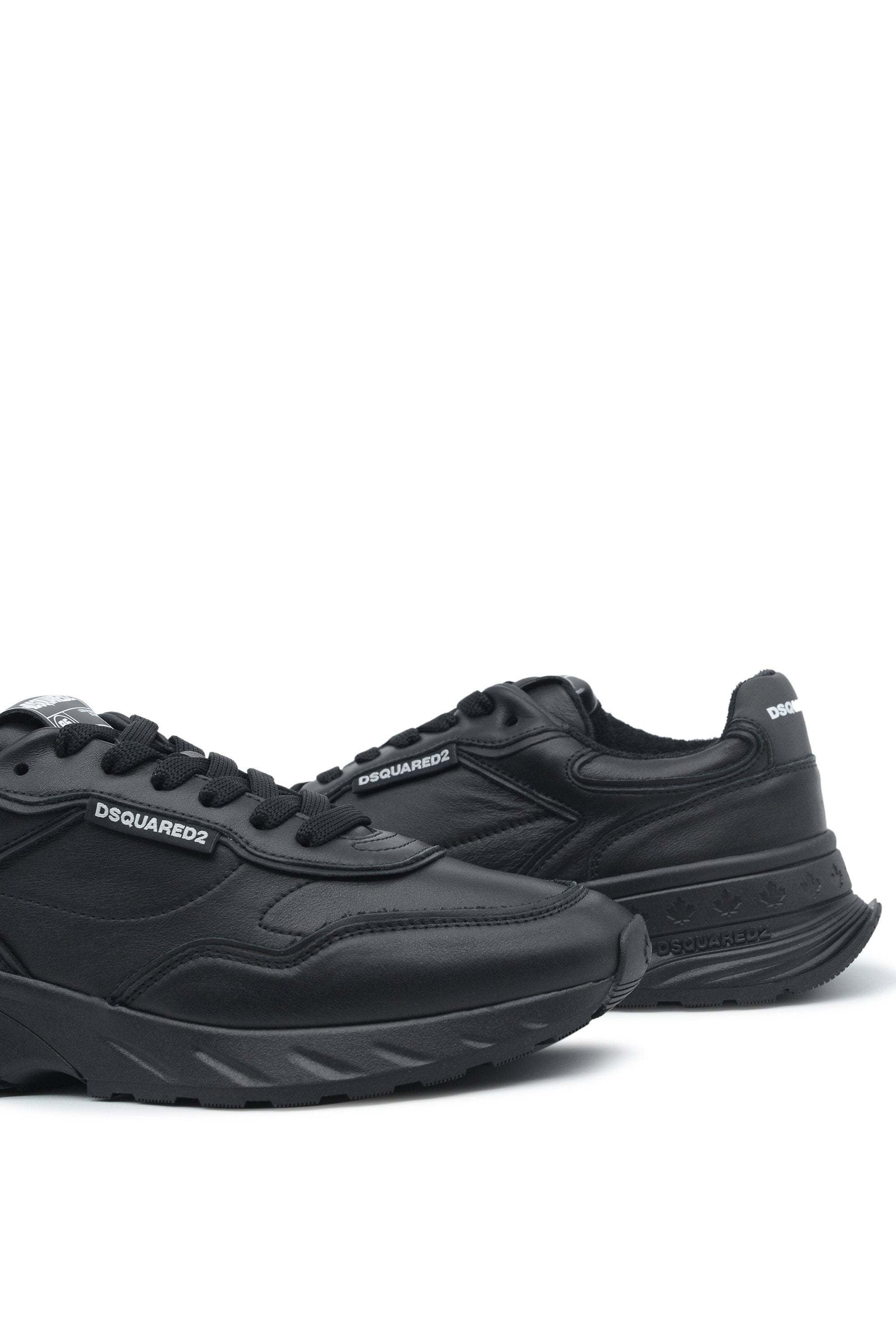 Dsquared2 Sprinter Leather Sneakers In Black