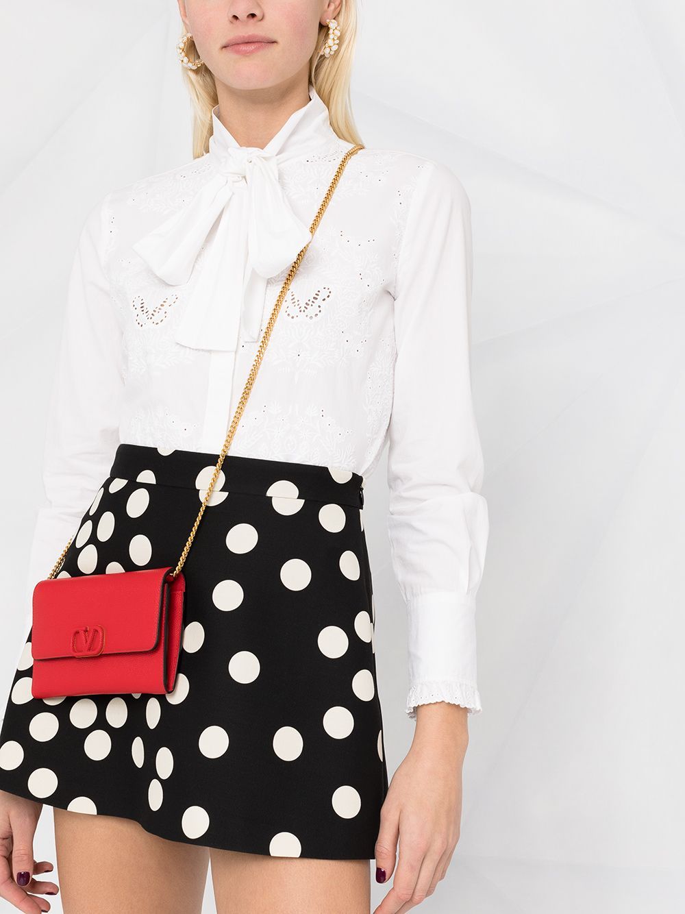VALENTINO HIGH-WAISTED POLKA DOT SHORTS