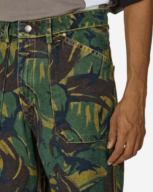 Martine Rose Reversible Camo Jeans In Blue