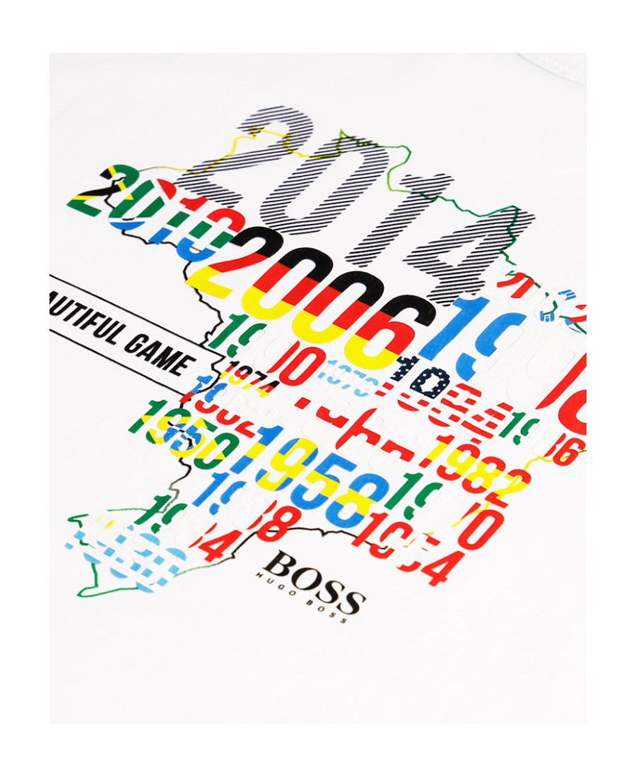 Hugo Boss T-shirt With Round Neck And Short Sleeves In White