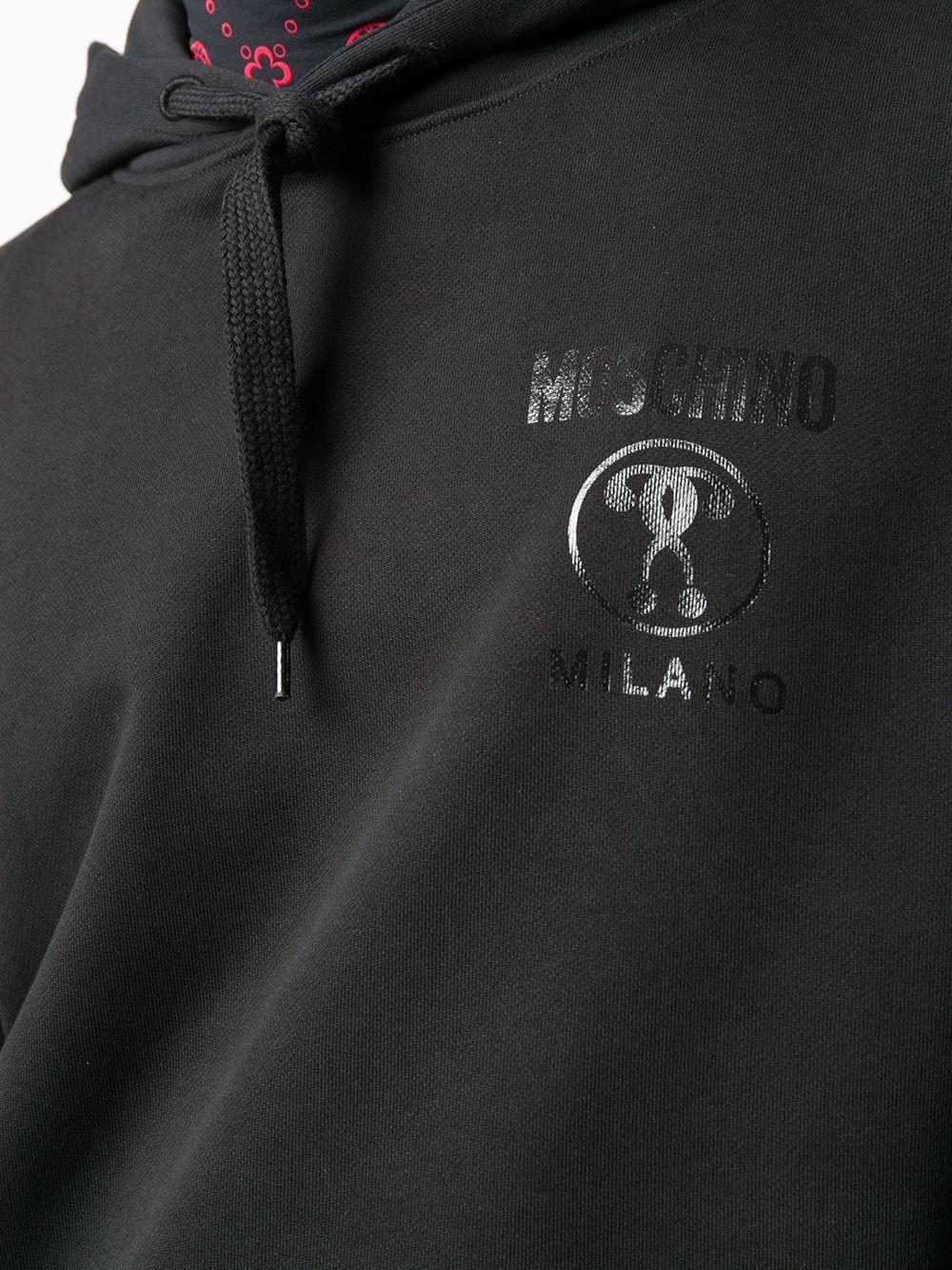 Moschino Logo-print Hoodie In Black