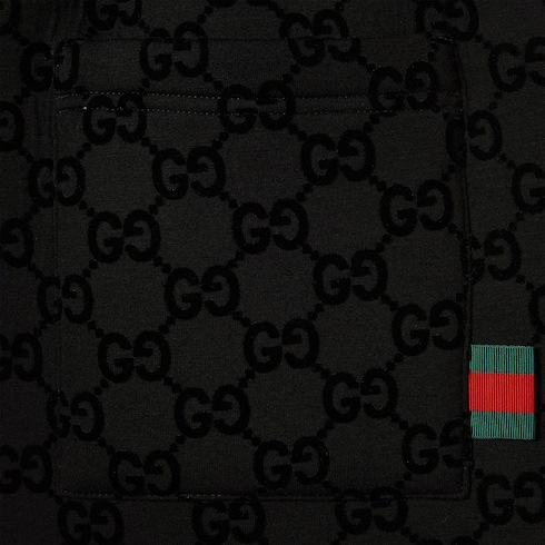 Gucci Men Printed Mesh Basketball Shorts In Black