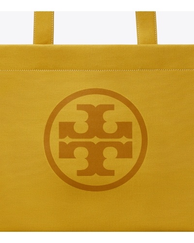 Tory Burch Logo-motif Tote In Brown