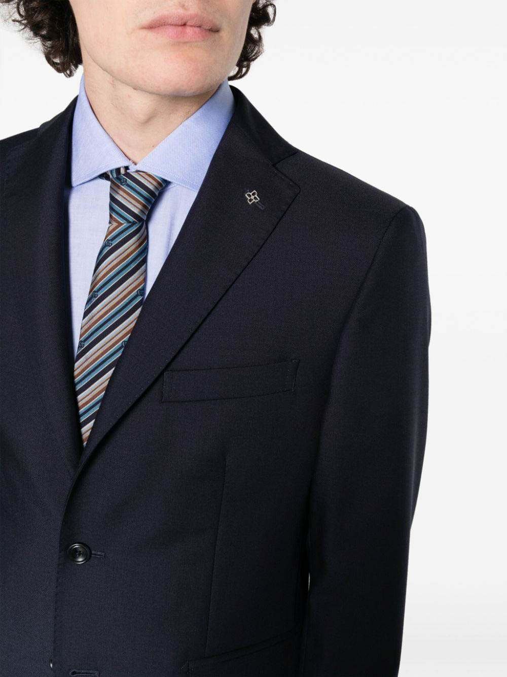 Tagliatore Single-breast Notch-lapel Blazer In Black