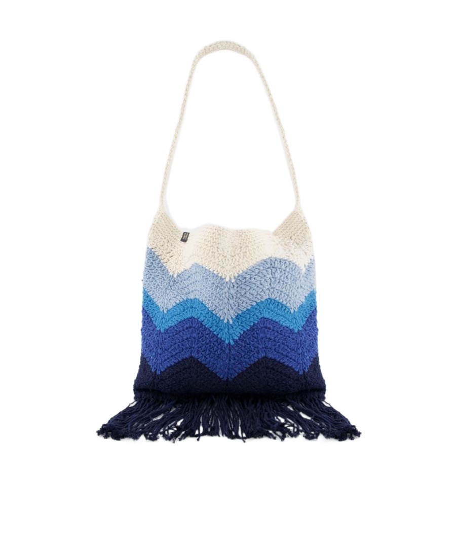 Nannacay Priya Crochet Gradient Bag In Blue