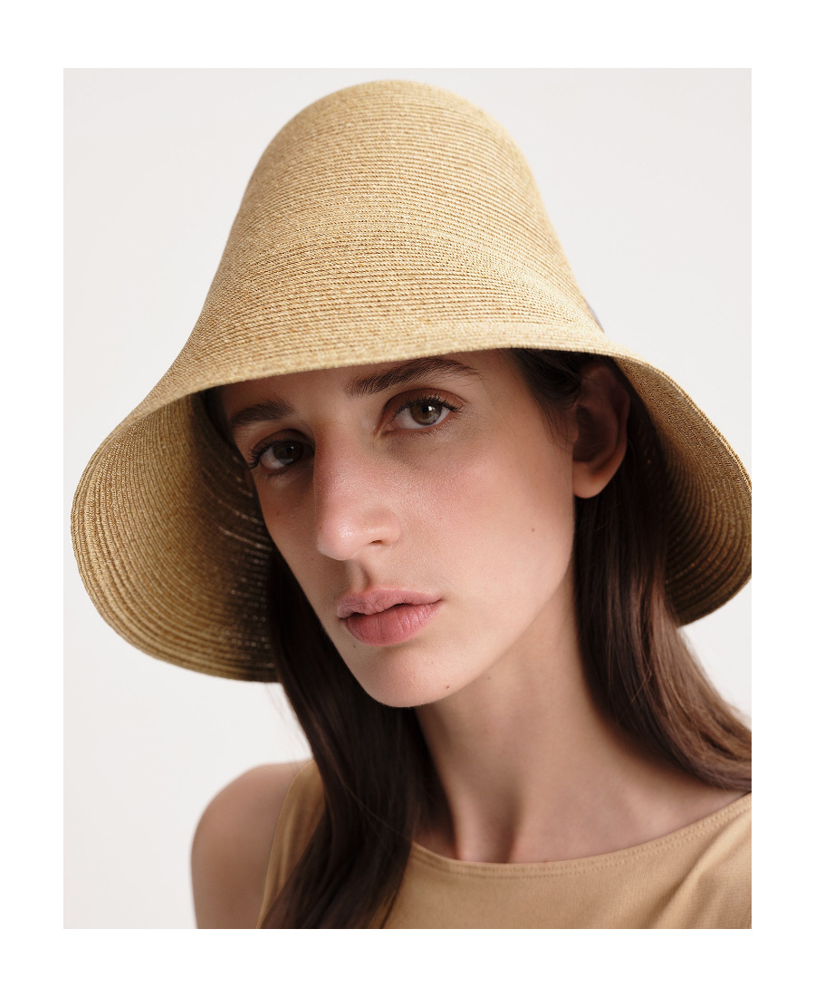 Totême Woven Paper Blend Straw Hat In Nude