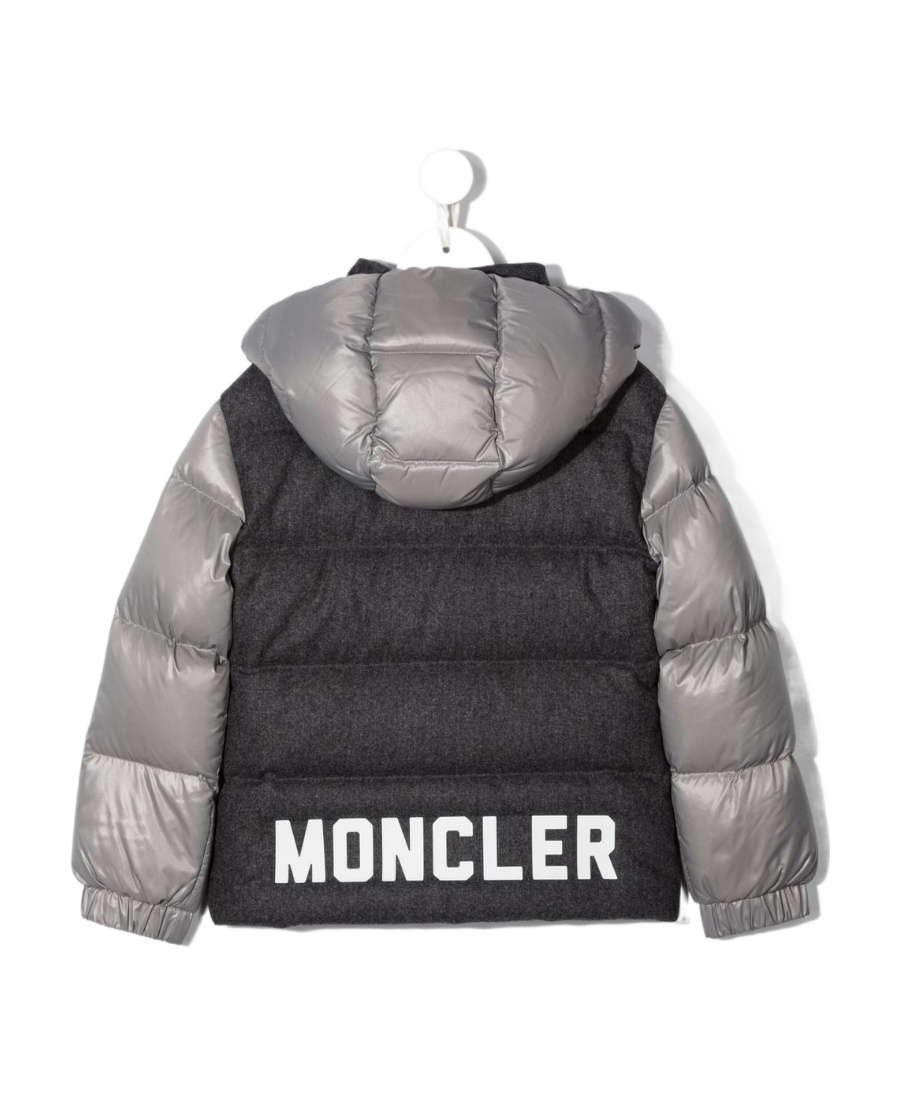 Moncler Padded Two-tone Jacket In Gray