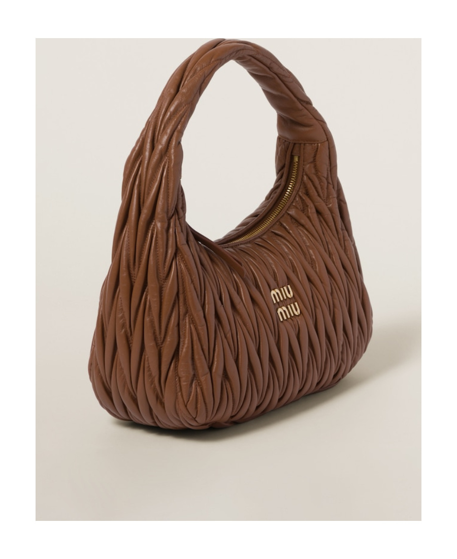 Miu Miu Brown Miu Wander Bag In Brown