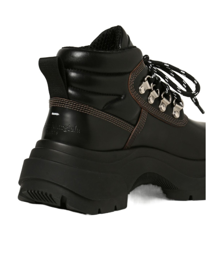 Maison Margiela Lace-up Boots In Black