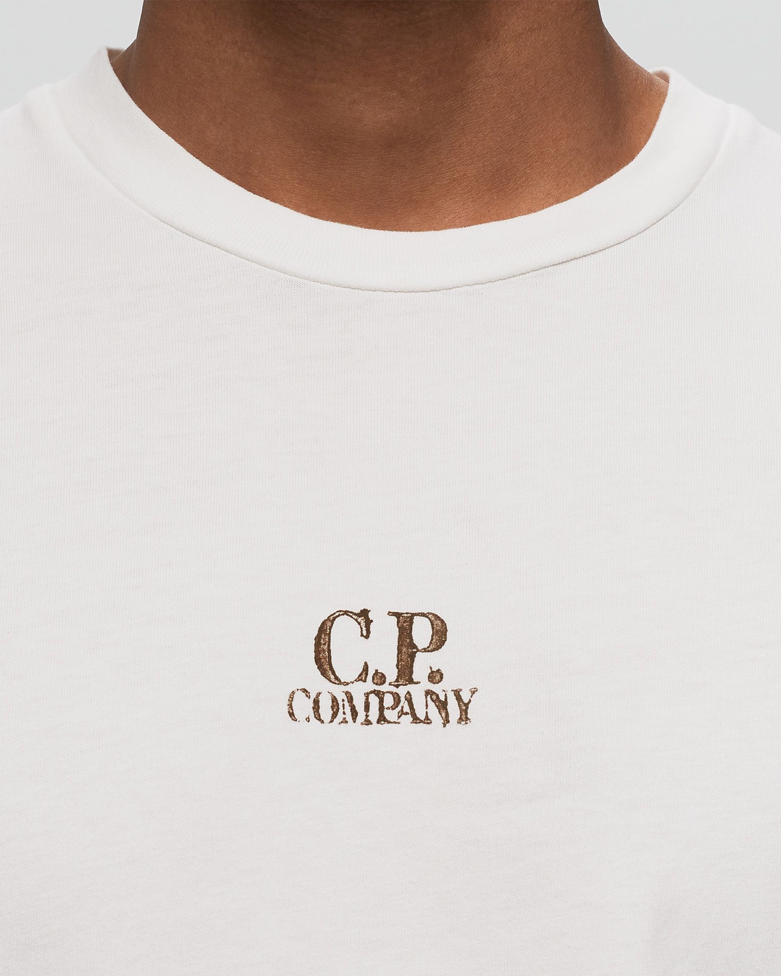 C.p. Company Cotton Crew Neck T-shirt With Graphic Print In White