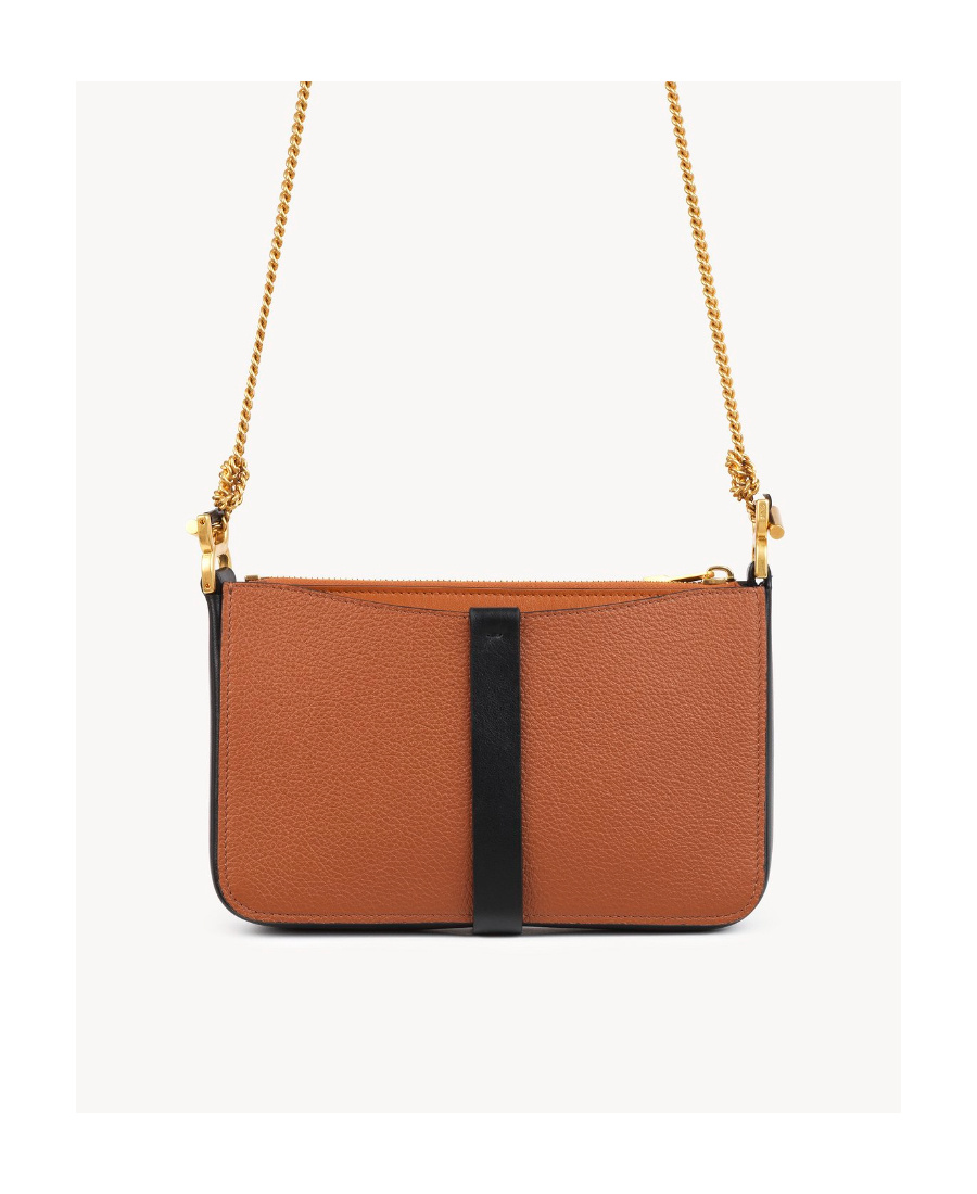 Chloé Chain Strap Two-tone Crossbody Bag In Brown