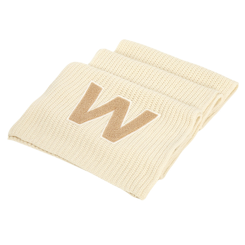 Weekend Max Mara Logo Knitted Scarf In Nude