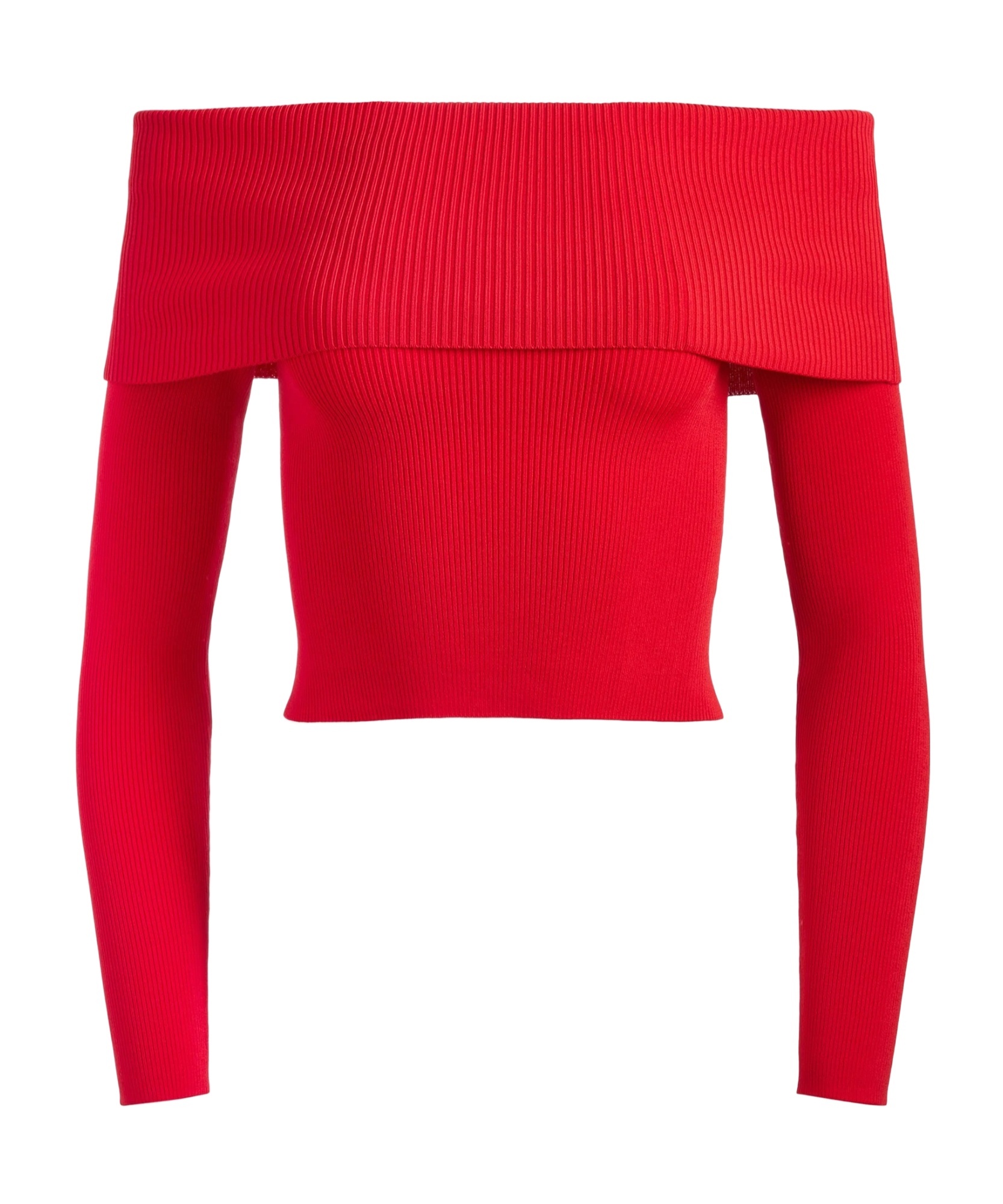 Alice And Olivia Strapless Knitted Top In Ruby Colour