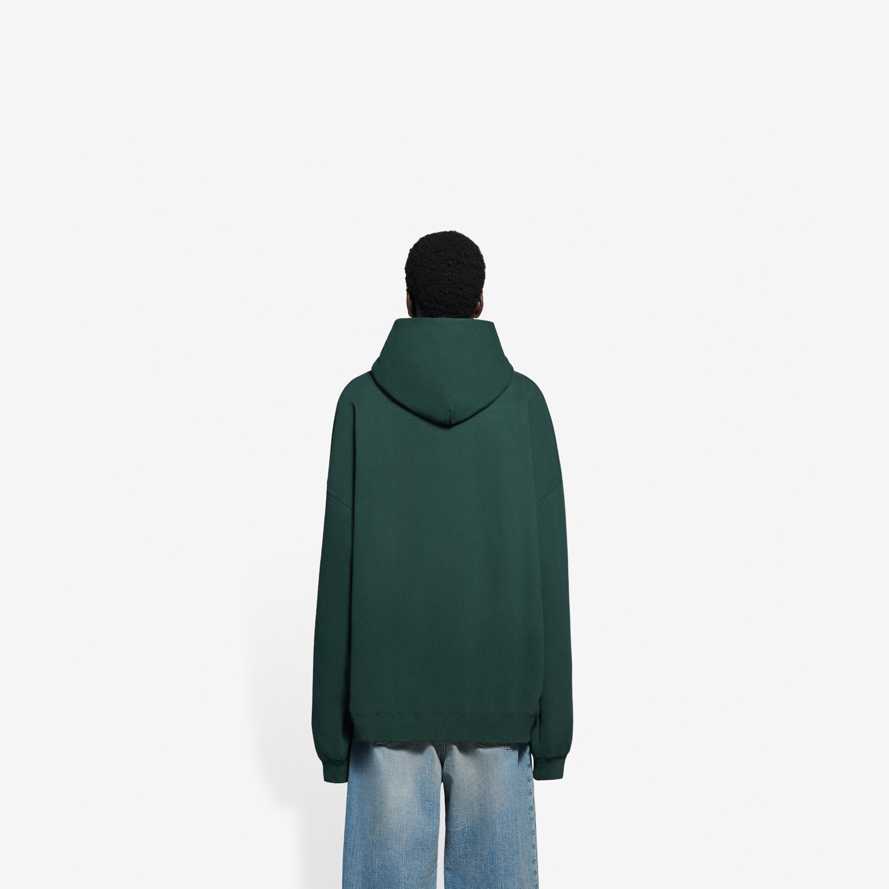 Balenciaga Unisex-print Oversized Hoodie In Green
