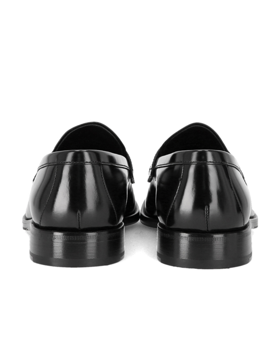 Prada Classic Round Toe Leather Loafers With Low Block Heel In Black