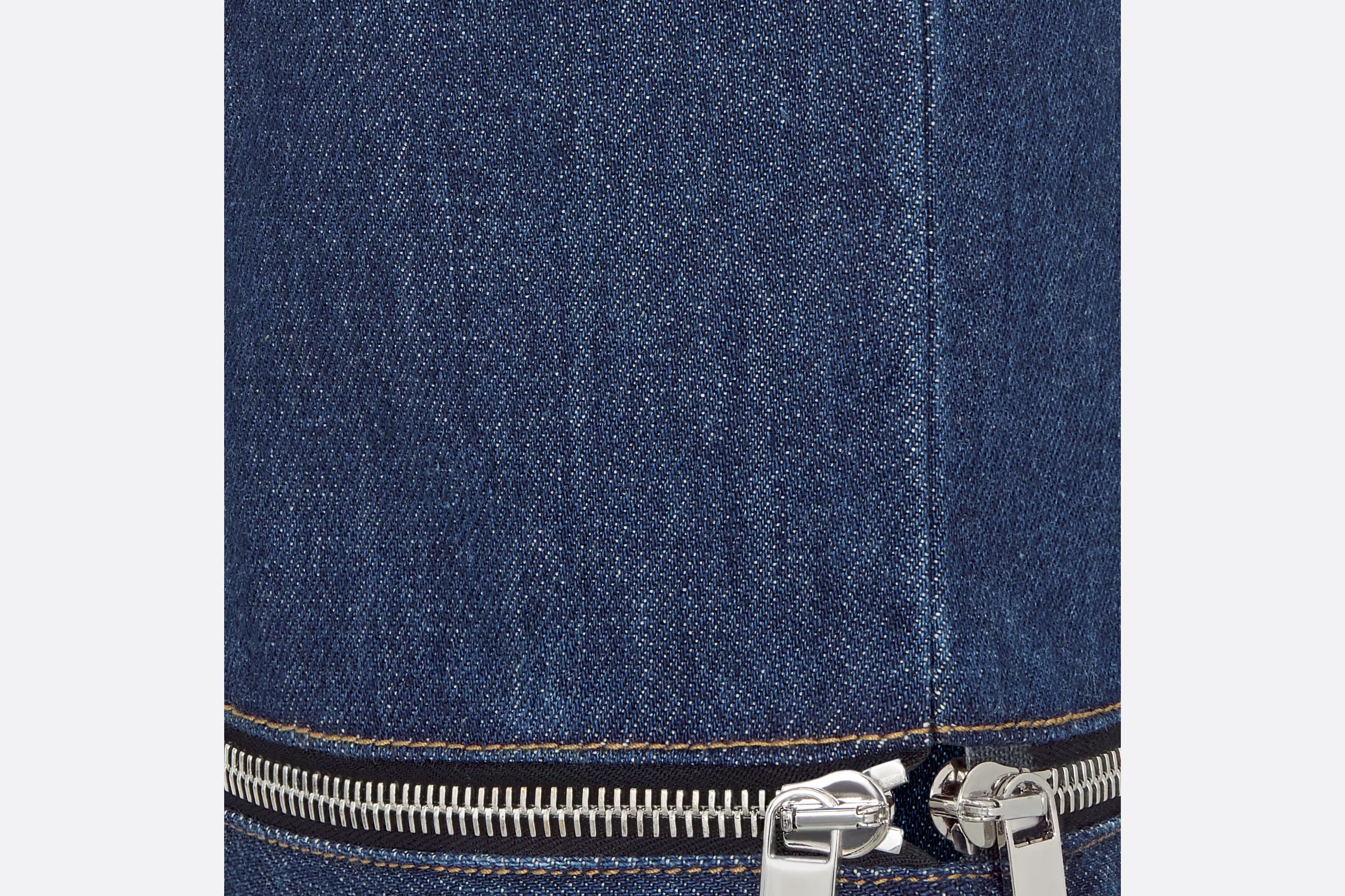 Dior Five Bags Of Zipper Jeans In Blue