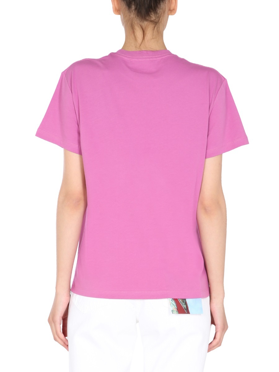 Raf Simons Printed Leisure T-shirt In Pink