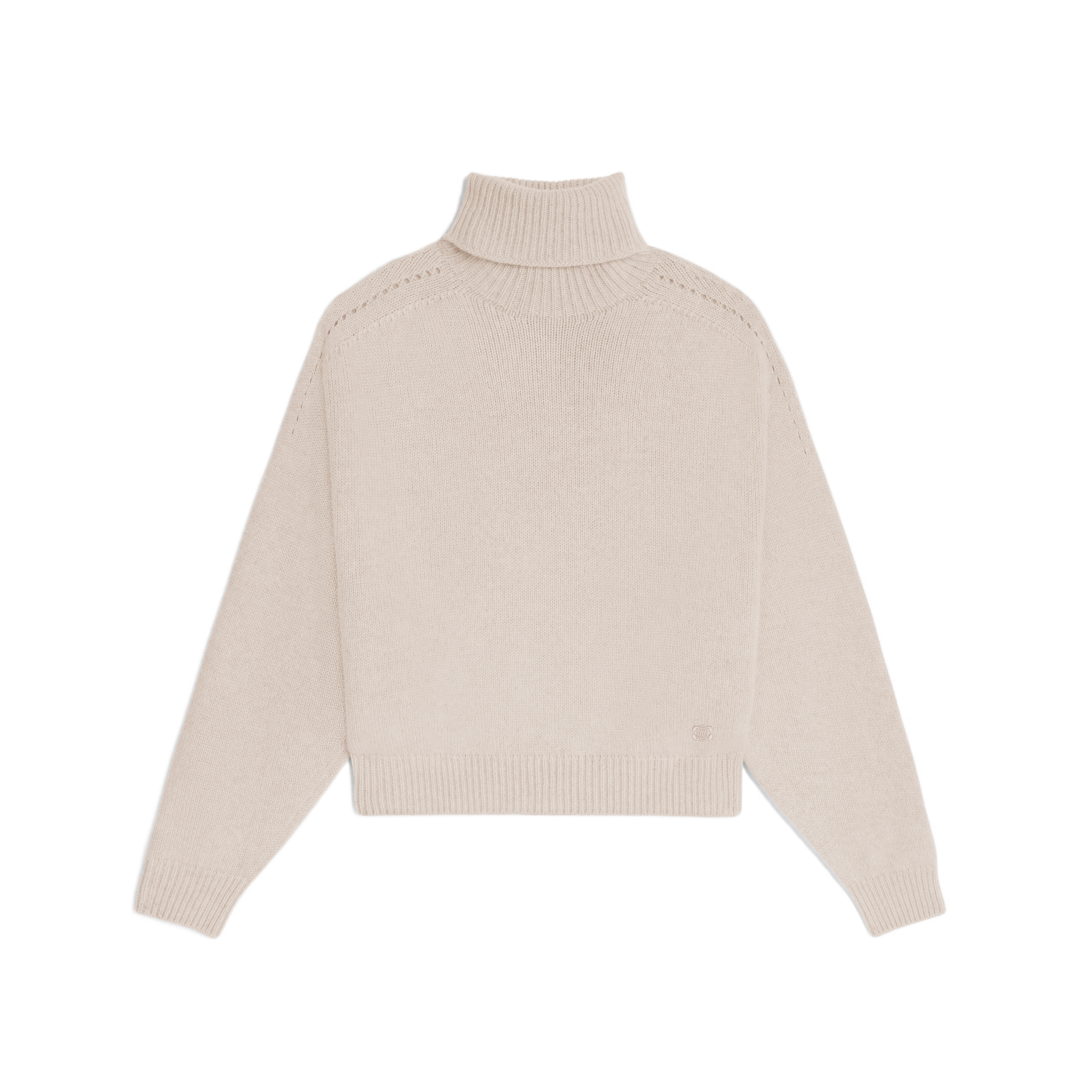 Celine Seamless Cashmere Turtleneck Sweater In Nude
