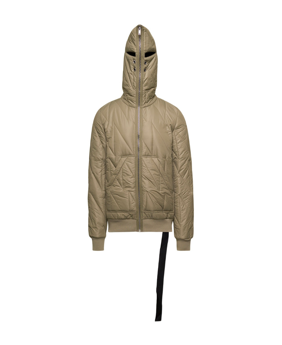 Rick Owens Drkshdw Gimp Quilted Hooded Jacket In Brown