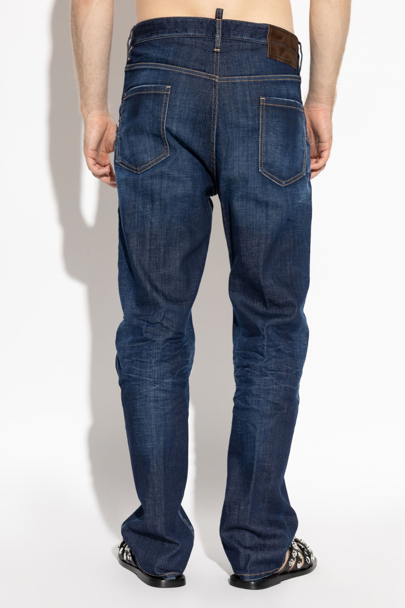 Dsquared2 Straight Leg Trousers With Belt Loops