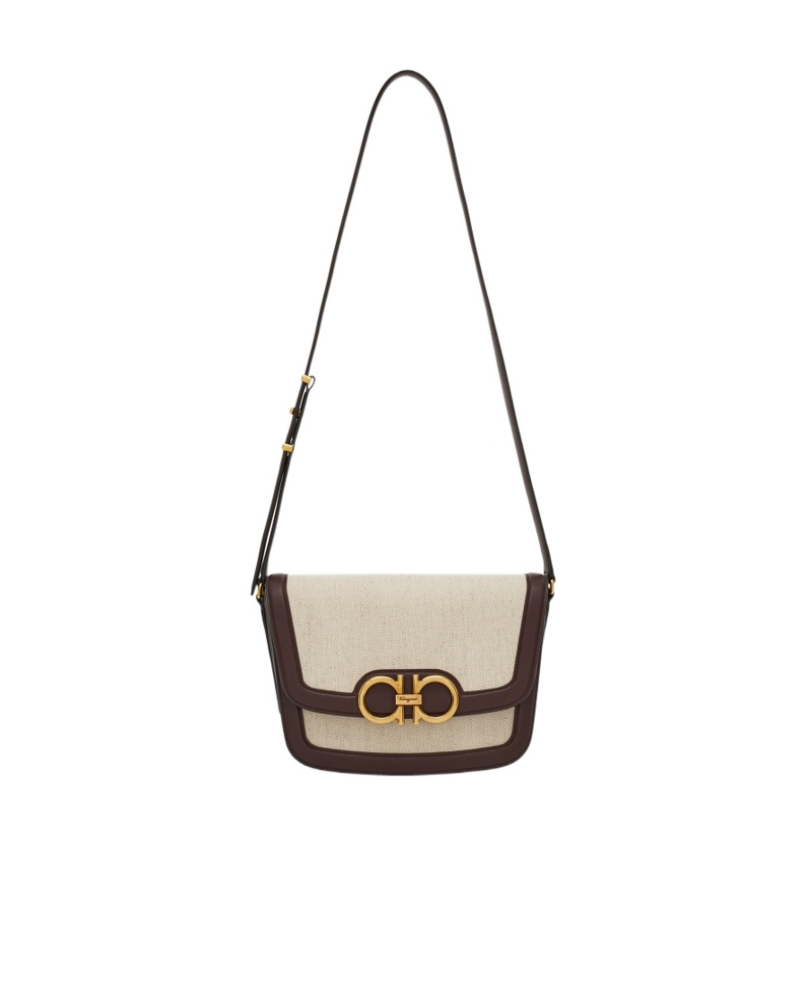FERRAGAMO SALVATORE FERRAGAMO GANCINI PLAQUE CROSSBODY BAG