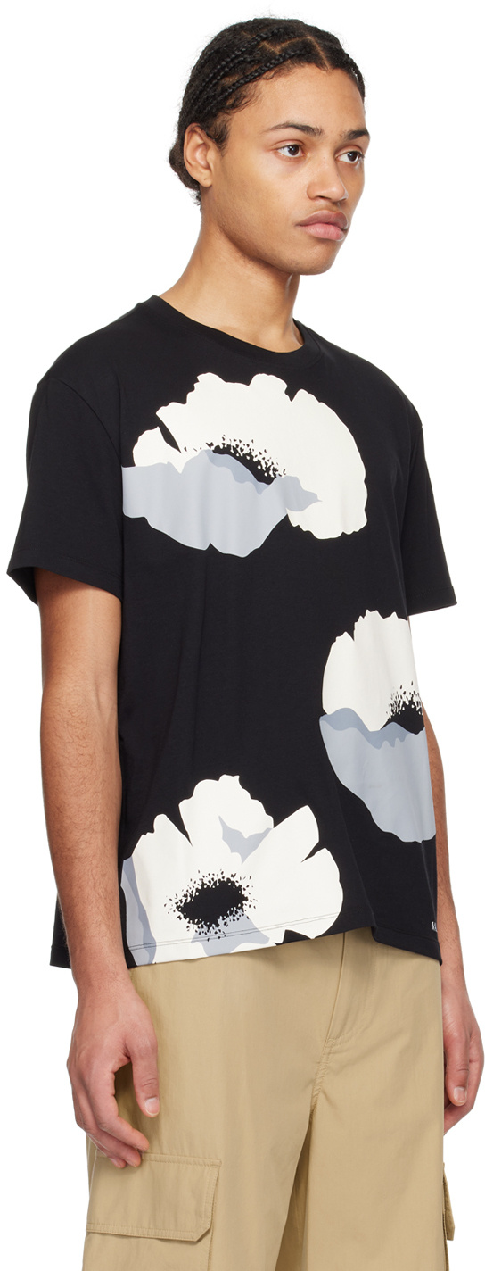 Valentino Flower Portrait-print Crewneck T-shirt In Multicolor