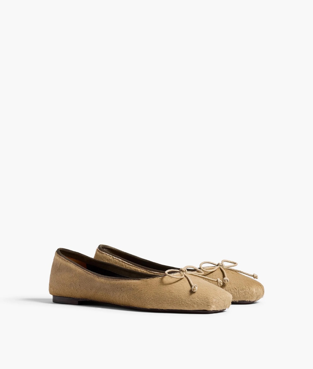 Khaite Charlotte Ballet Flats In Neutral