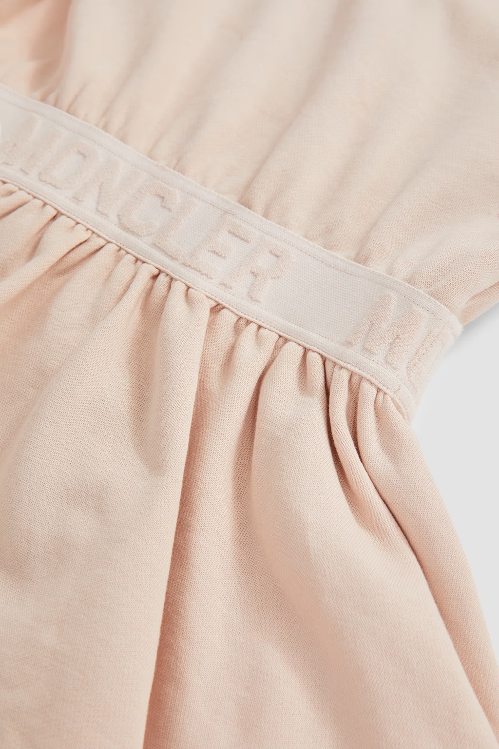 Moncler Short Sleeve Dress In Nude