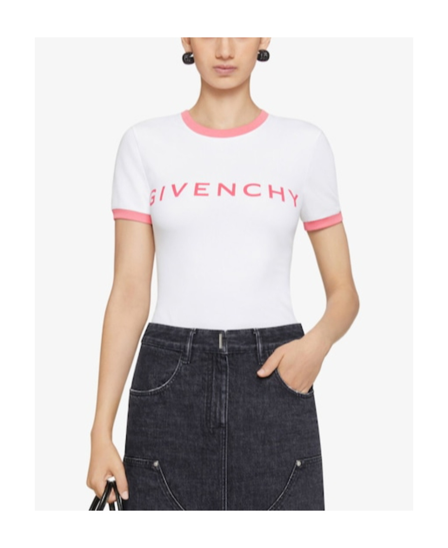 Givenchy Logo-print Round-neck Stretch-cotton T-shirt In White