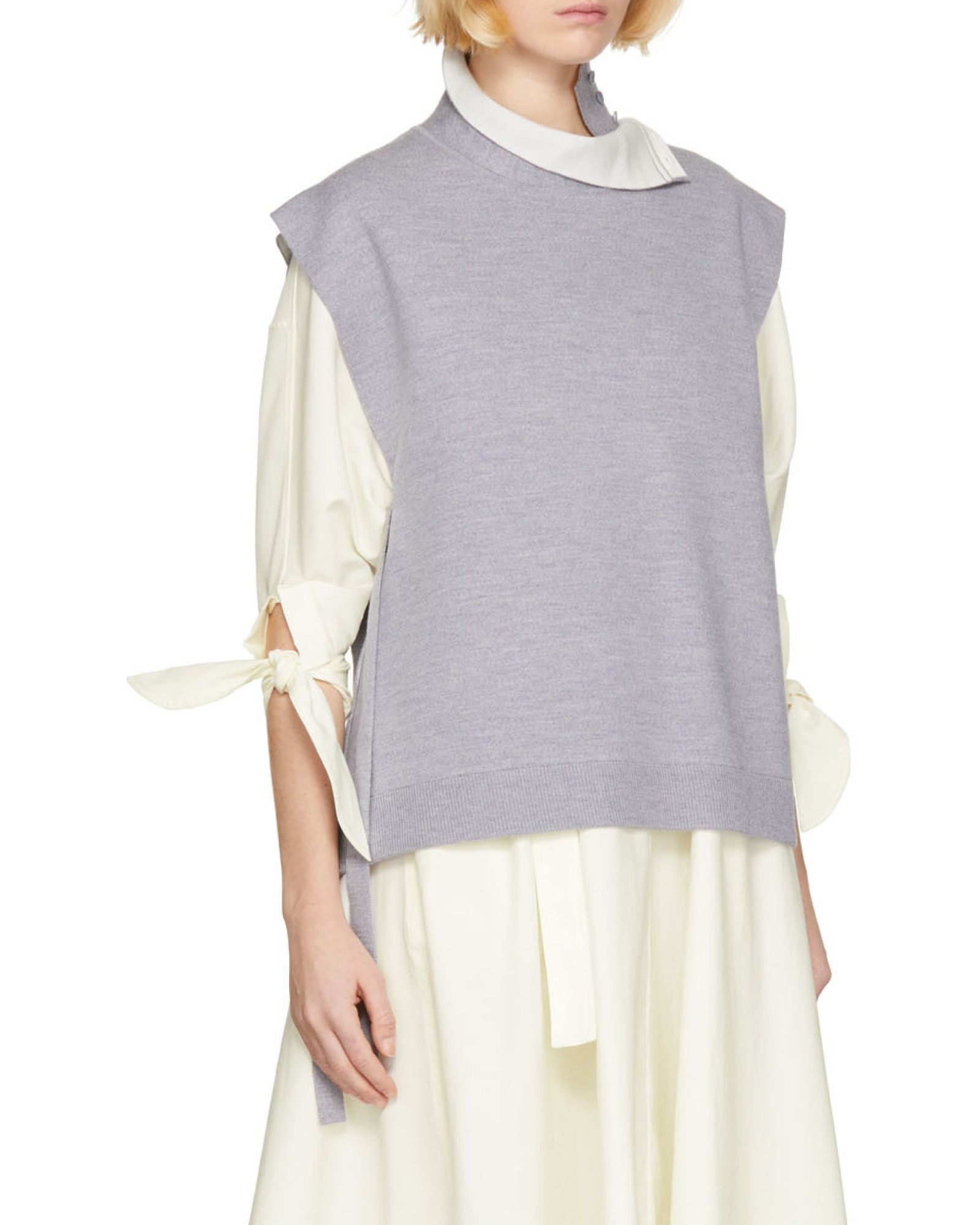 3.1 Phillip Lim Grey Double Face Wool Turtleneck In Gray