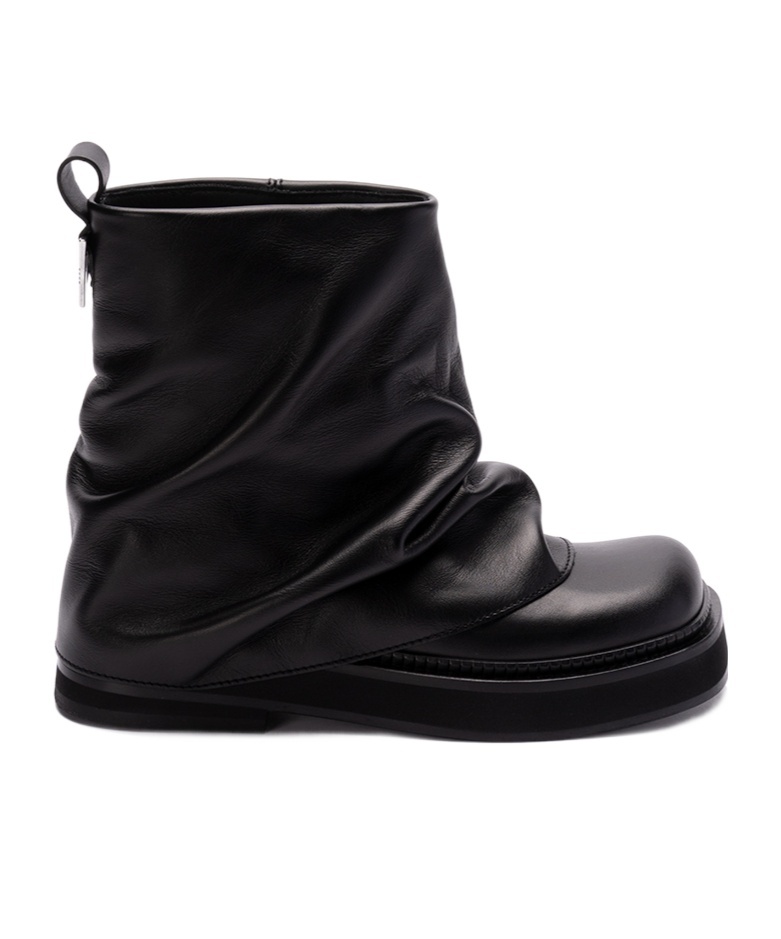 Shop Attico Robin Leather Ankle Boots In Black