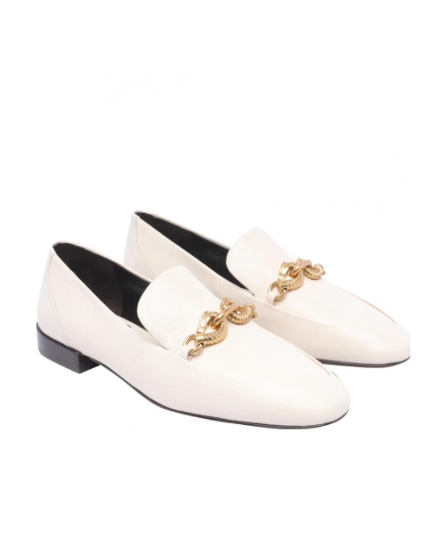 Tory Burch Jessa Leather Loafers In White