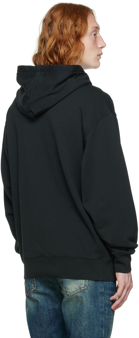 Moschino Long-sleeved Hooded Hoodie In Black