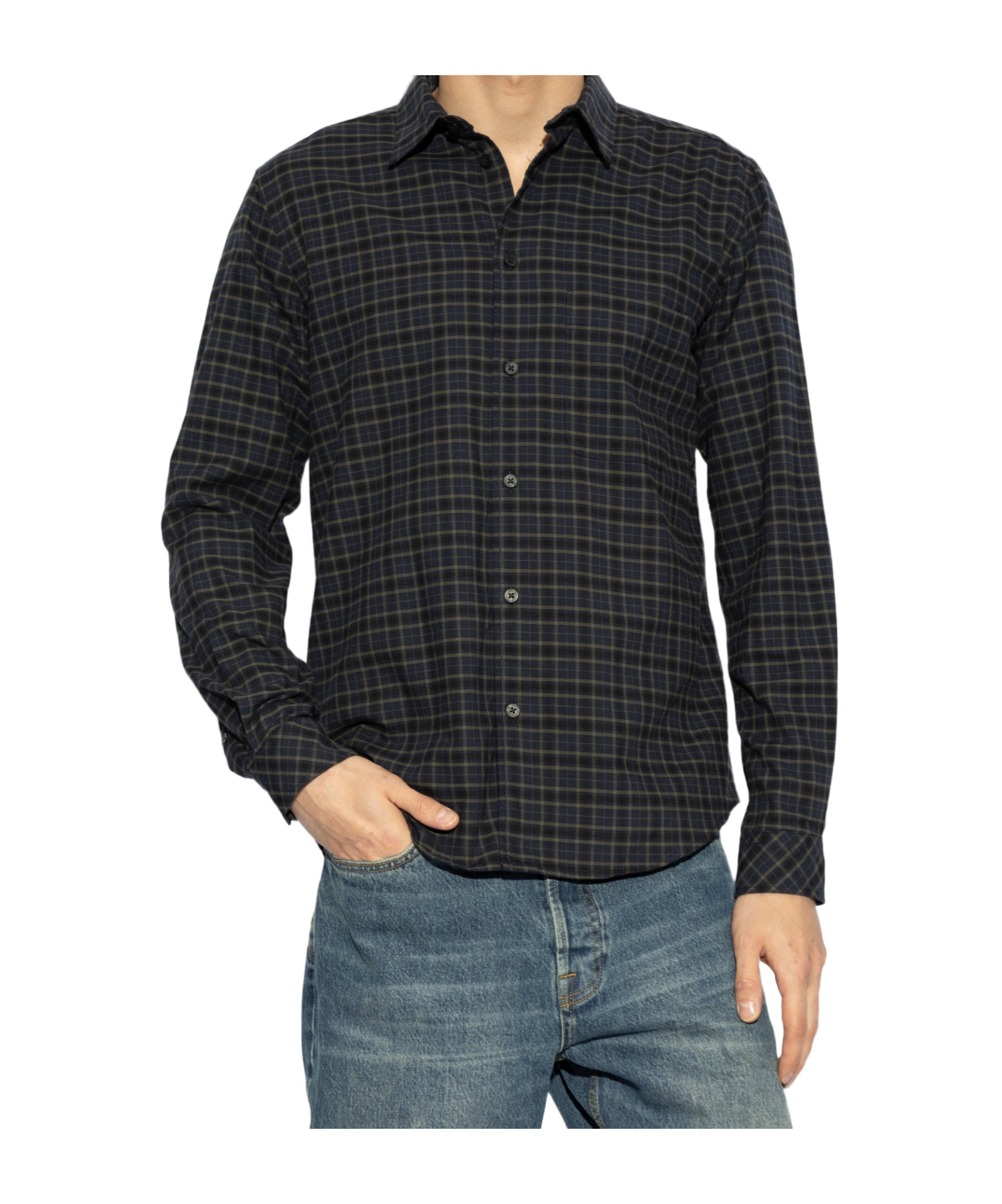 Samsoe & Samsoe Samsoe Samsoe Classic Checkered Shirt In Black