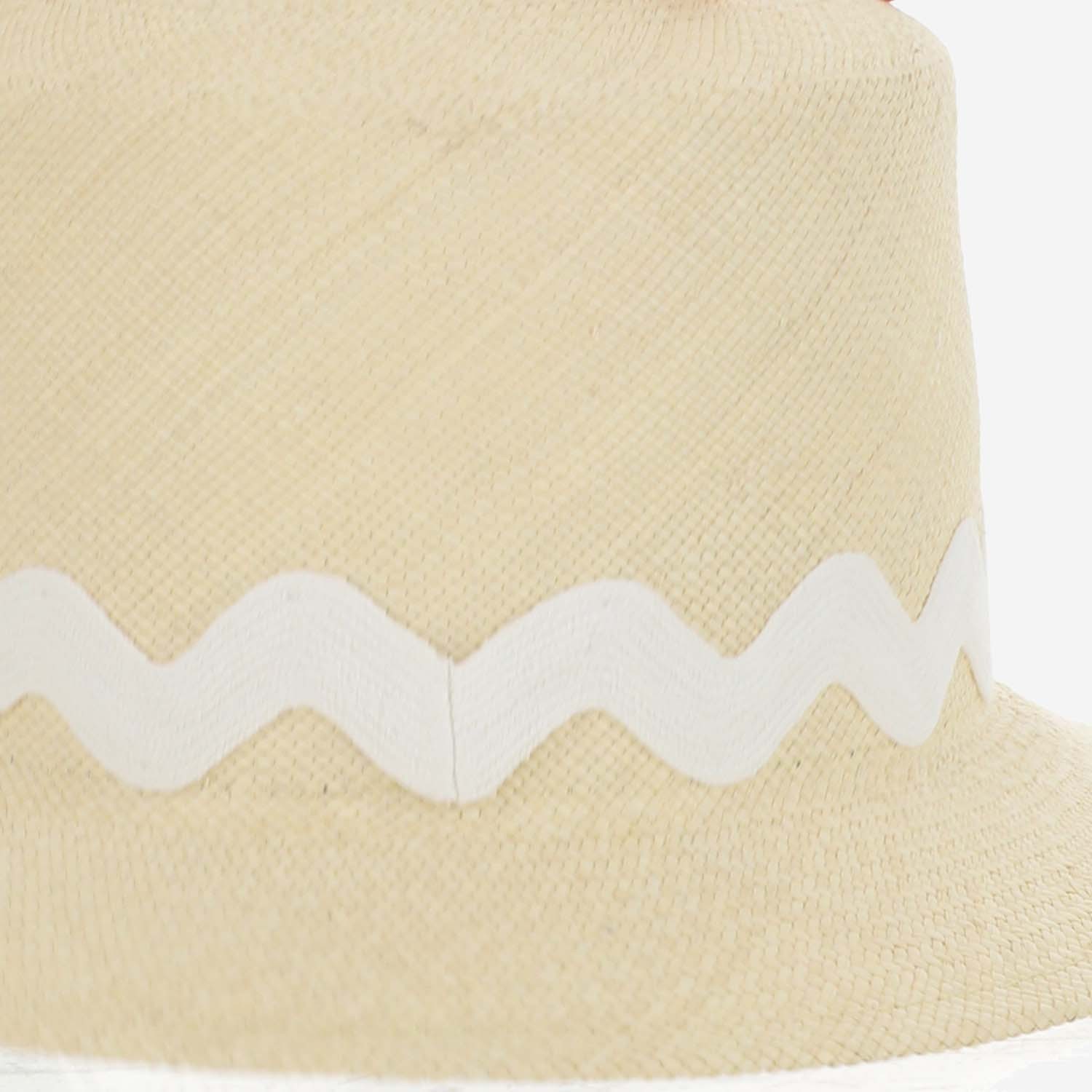 Maison Michel Wide Brim Design Hat In Neutral