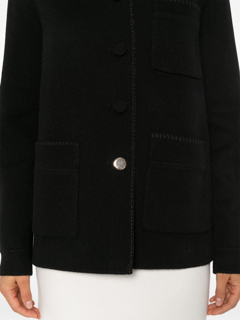 Gabriela Hearst Long-sleeved Casual Jacket In Blue